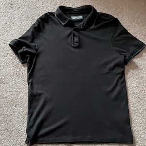 Calvin Klein Liquid Touch Mens Polo Medium in Black